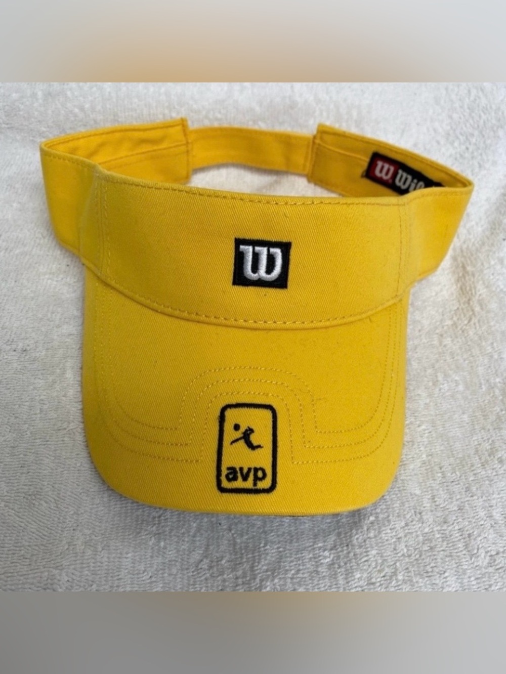Vintage Women Wilson Golden AVP Adjustable Visor Hat O/S Tenniscore Sporty Retro